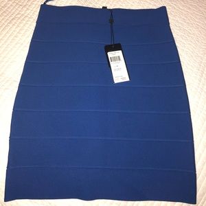 Blue bandage pencil skirt tight